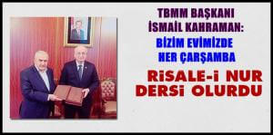 TBMM Başkanı İsmail Kahraman, Bediüzzaman’ın talebesi Hüsnü Bayramoğlu ağabeyle makamında