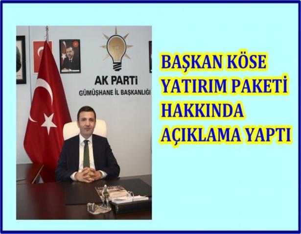 AK Parti Gümüşhane İl Başkanı Av. Celalettin Köse Ak Parti