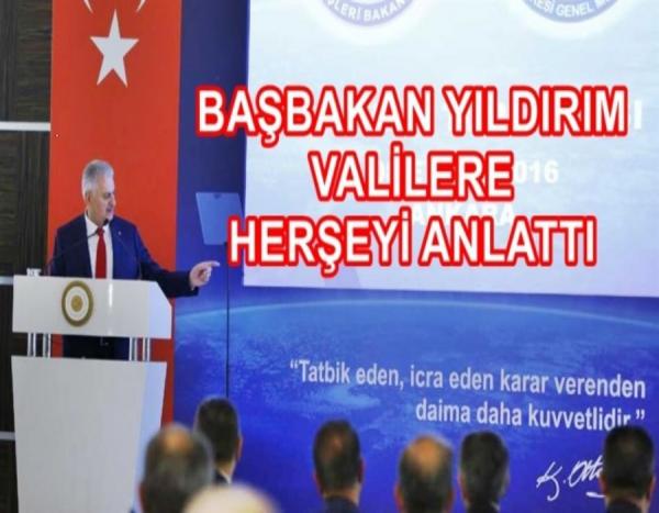 Başbakan Binali Yıldırım, İçişleri Bakanlığınca 8 Eylül 2016 Perşembe günü