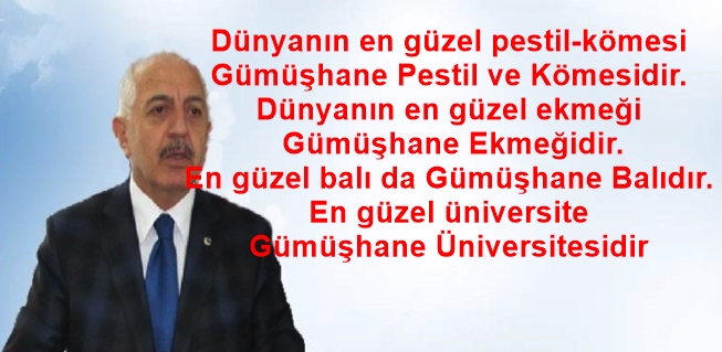Gümüşhane Ticaret ve Sanayi Odası Başkanı İsmail Akçay’ın 8 Kasım