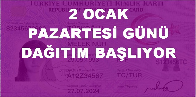 “Çipli kimlik kartları“na başvurular, 2 Ocak 2017 pazartesi gününden itibaren tüm