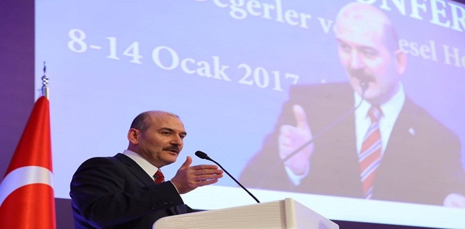 İçişleri Bakanı Süleyman Soylu, 11.01.2017 Çarşamba günü  Ankara’da Büyükelçiler Konferansı’nda