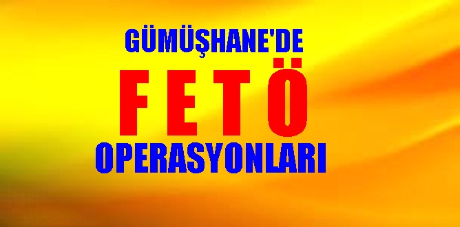 Gümüşhane’de FETÖ/PYD terör örgütüne yönelik operasyonlar hız kesmeden devam ediyor.