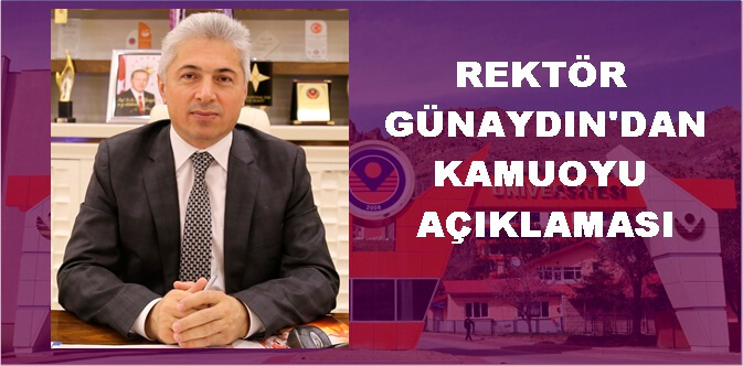Kamuoyuna Duyurulur Son günlerde Gümüşhane Üniversitesi ve yönetimine yönelik doğruyu