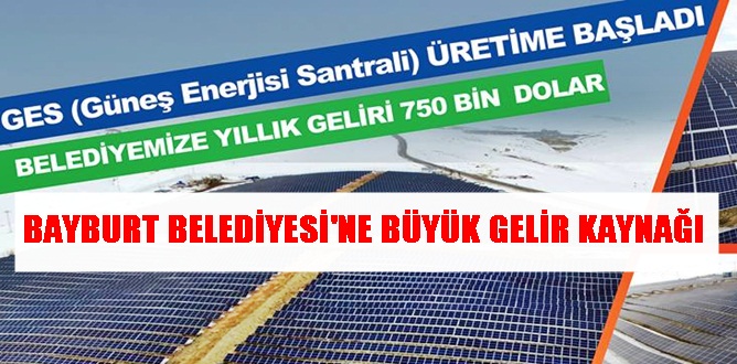 Bayburt Belediyesi tarafından yaptırılan “GÜNEŞ ENERJİSİ SANTRALİ”nde enerji üretimine başlandı.