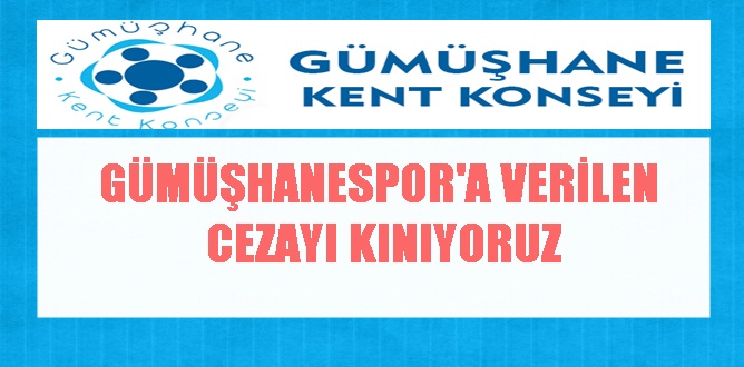 Gümüşhane Kent Konseyi Başkanı Hasan Pir’in mesajı şöyledir: GÜMÜŞHANESPOR’A VERİLEN 