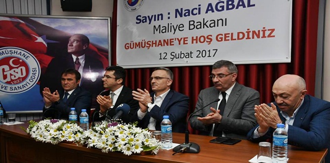 Maliye Bakanı Naci Ağbal’ın 12 Şubat 2017 Pazar günü Gümüşhane