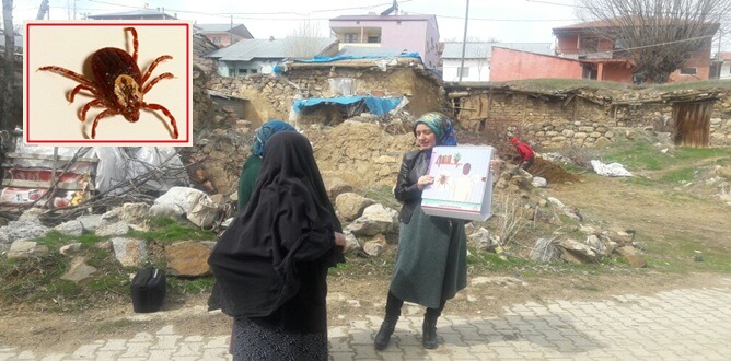 Gümüşhane Halk Sağlığı Müdürlüğü; halk arasında “kene ısırması” olarak bilinen