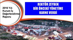 Gümüşhane Üniversitesi’nin “2016 YILI  KURUM İÇ DEĞERLENDİRME RAPORU” yayımlandı. Nisan