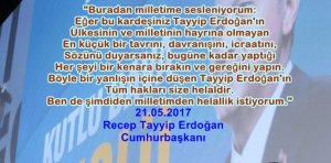 *Cumhurbaşkanımız Recep Tayyip Erdoğan’ın tarihe altın harflerle yazılan sözleri. Bu