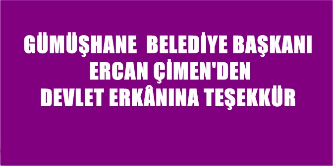 Gümüşhane Belediye Başkanı Ercan Çimen, geçtiğimiz günlerde ihalesi tamamlanan Bahçecik