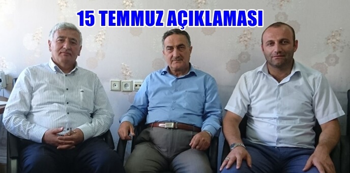 GÜMÜŞHANE EĞİTİM VE KÜLTÜR DERNEĞİ’NDEN 15 TEMMUZ AÇIKLAMASI Dünya medeniyetinin