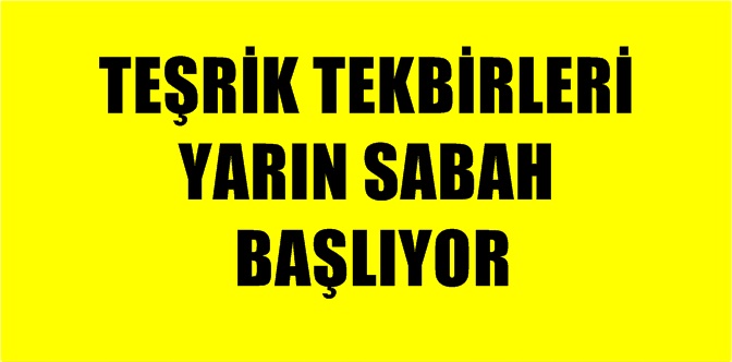 Teşrik tekbiri, Kurban bayramı günlerinde farz namazlardan sonra getirilen tekbirlerdir.