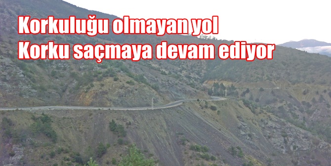 Yüksek yamaçlı köy yolları ile meşhur Gümüşhane’nin Torul ilçesinde yol