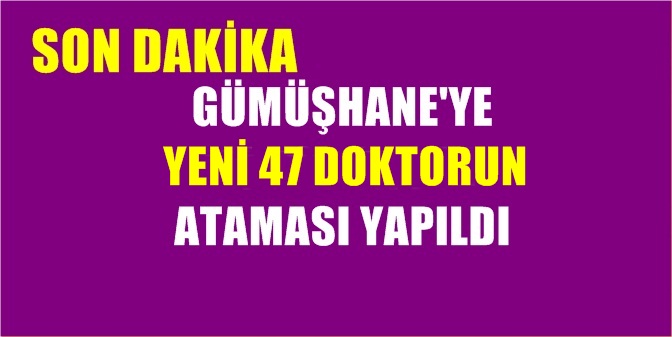 Sağlık Bakanlığı, 77. Dönem Devlet Yükümlülüğü Kurası ile Gümüşhane il