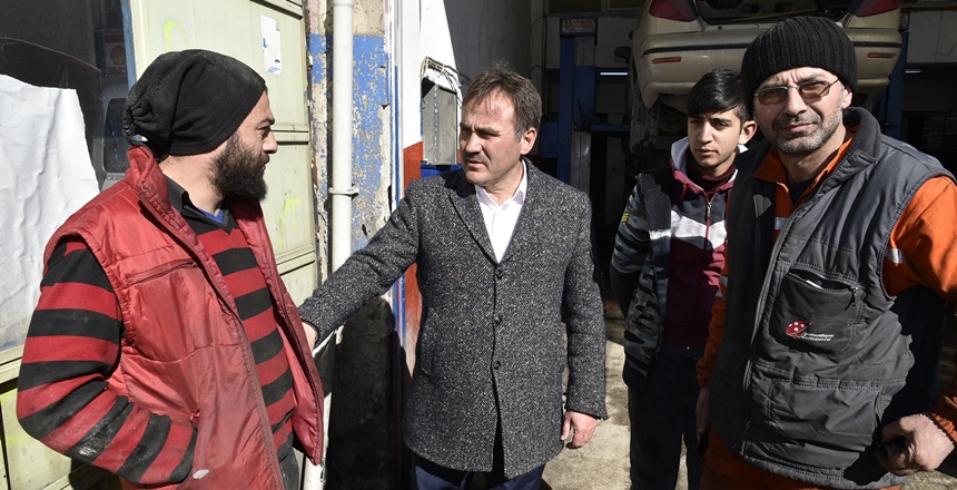 Başkan Çimen’den sanayi esnafını ziyaret etti Gümüşhane Belediye Başkanı Ercan