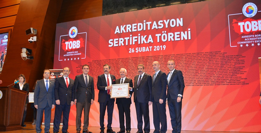 TOBB Oda /Borsa Akreditasyon Sistemi kapsamında 2016 yılında yapılan belgelendirme