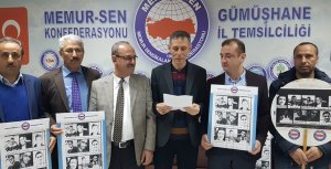 Gümüşhane Memur -Sen İl Temsilciliği Mısırda yaşanan idamlarla ilgili basın