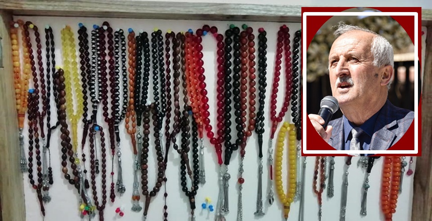 Gümüşhane’nin sevilen simalarından Muhtarlar Derneği Başkanı Gürbüz Demir’in tesbih merakı