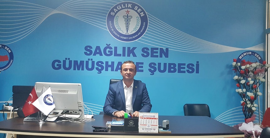 Gümüşhane Sağlık-Sen Şube Başkanı Yunus Yılmaz, 2013 yılından beri sürdürdüğü