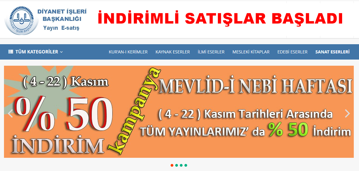 Diyanet İşleri Başkanlığı Mevlid-i Nebi Haftası dolayısıyla 4-22 Kasım tarihleri