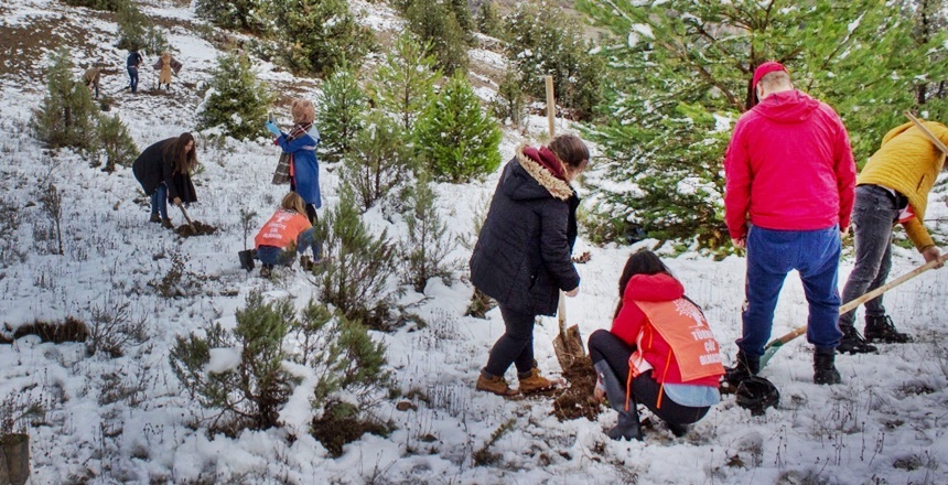 TEMA Vakfı Gümüşhane İl Temsilciliği erozyonla mücadele çalışmaları kapsamında bugün