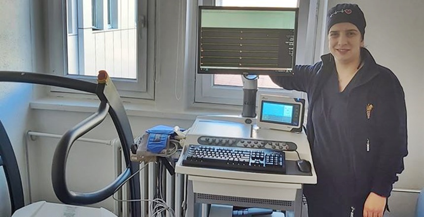 Gümüşhane Devlet Hastanesi’ne Sağlık Bakanlığı’nca tahsis edilen yeni efor cihazı