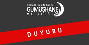 Gümüşhane Valiliği “Vefa Destek Grubu çalışmaları” İle İlgili Bir Duyuru