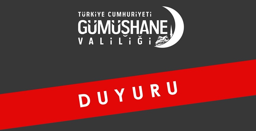 Gümüşhane Valiliği “Vefa Destek Grubu çalışmaları” İle İlgili Bir Duyuru