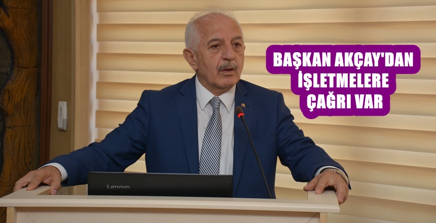 Gümüşhane Ticaret ve Sanayi Odası(GTSO) Başkanı İsmail Akçay, yeni tip
