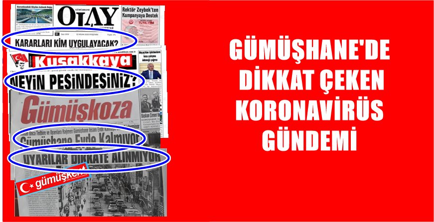 Gümüşhane’de günlük yayın yapan Kuşakkaya ve Gümüşhane Olay Gazeteleri bugün