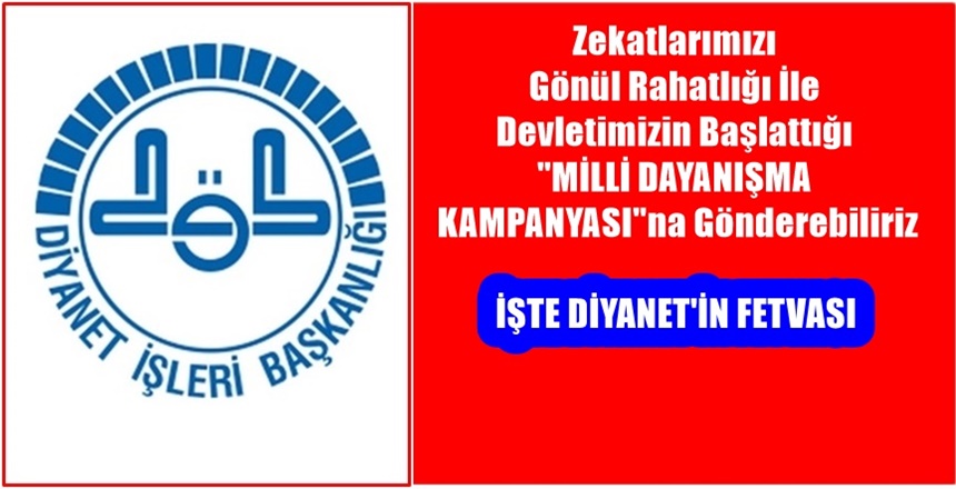 Zekâtlarımızı Cumhurbaşkanımız Recep Tayyip Erdoğan’ın başlattığı “Biz Bize yeteriz Türkiyem