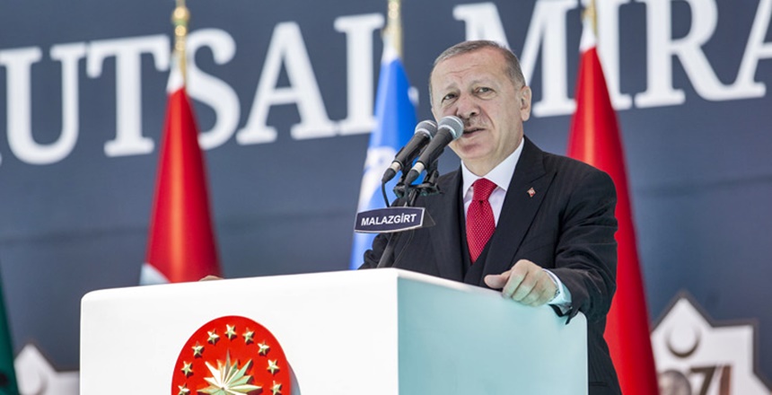 Cumhurbaşkanı Recep Tayyip Erdoğan, Malazgirt Millî Park alanında düzenlenen Malazgirt