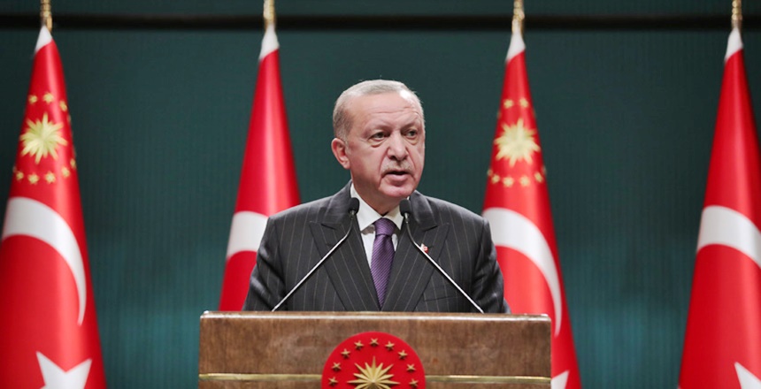 Cumhurbaşkanı Recep Tayyip Erdoğan, 14.12.2020 pazartesi günü Cumhurbaşkanlığı Külliyesinde gerçekleştirilen