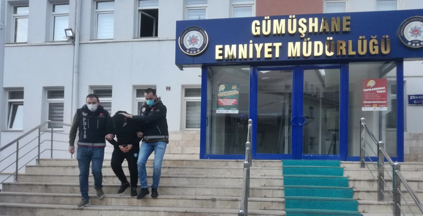Gümüşhane İl Emniyet Müdürlüğü Narkotik Suçlarla Mücadele Şube Müdürlüğü ekiplerince