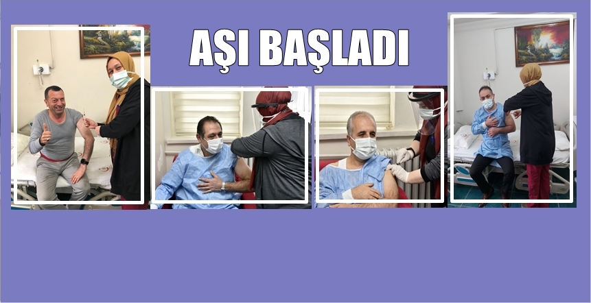 Covid 19 1. Doz aşılama süreci Gümüşhane’de başladı. İlk aşıyı