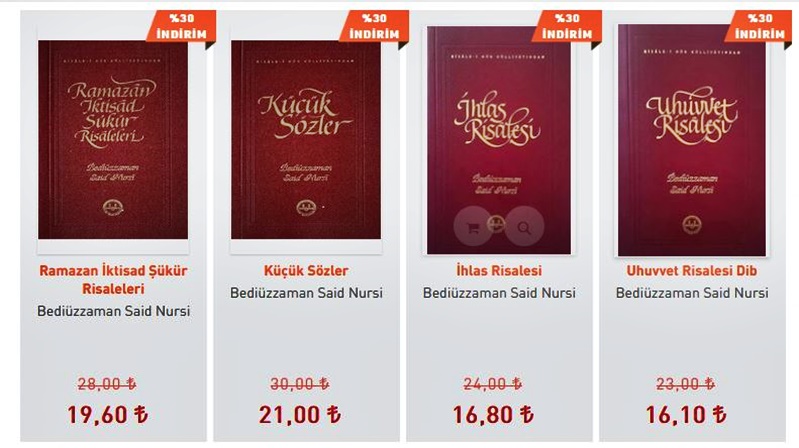 Diyanet İşleri Başkanlığı tarafından yayımlananan Bediüzzaman Said Nursi’nin Risale-i Nur