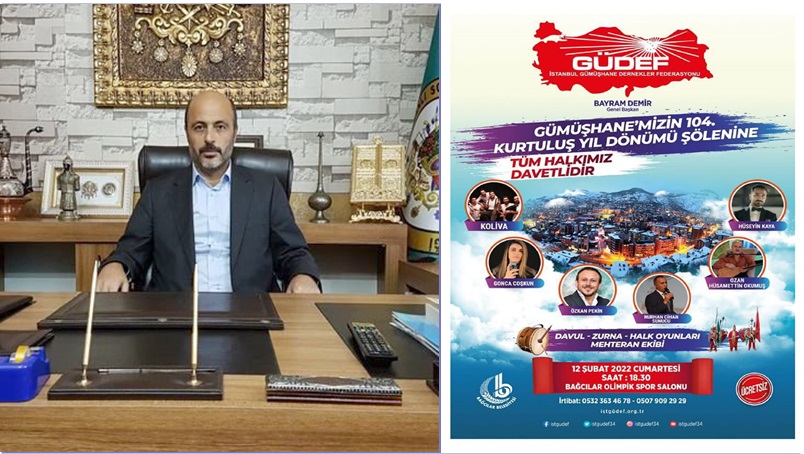 Gümüşhane İstanbul Dernekler Federasyonu (GÜDEF) Gümüşhane’nin düşman işgalinden kurtuluşunun 104.