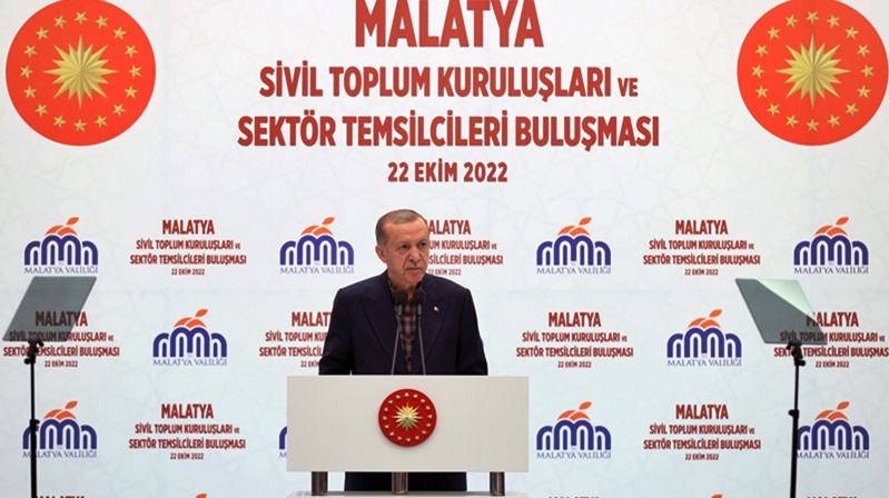 Cumhurbaşkanı Erdoğan, 22 Ekim 2022 Cumartesi günü Malatya’da Sivil Toplum