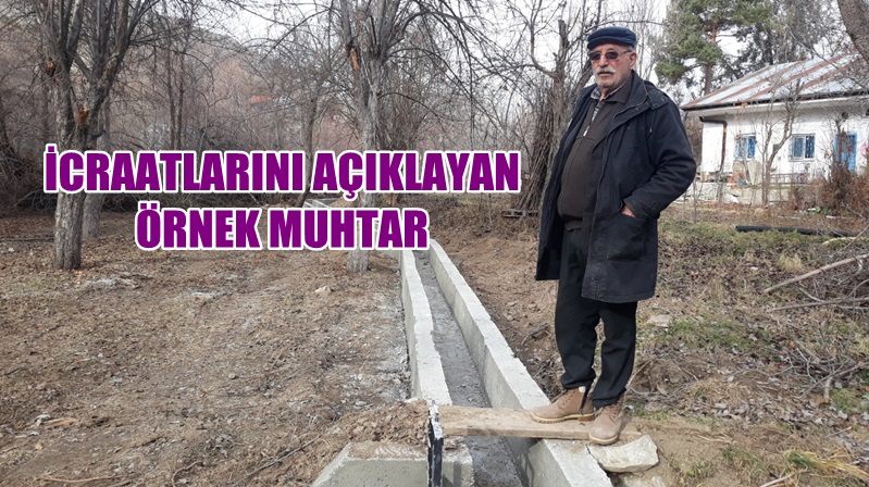 Gümüşhane merkeze bağlı Pirahmet köyü muhtarı Nevzat Ayvaz, göreve seçildiği