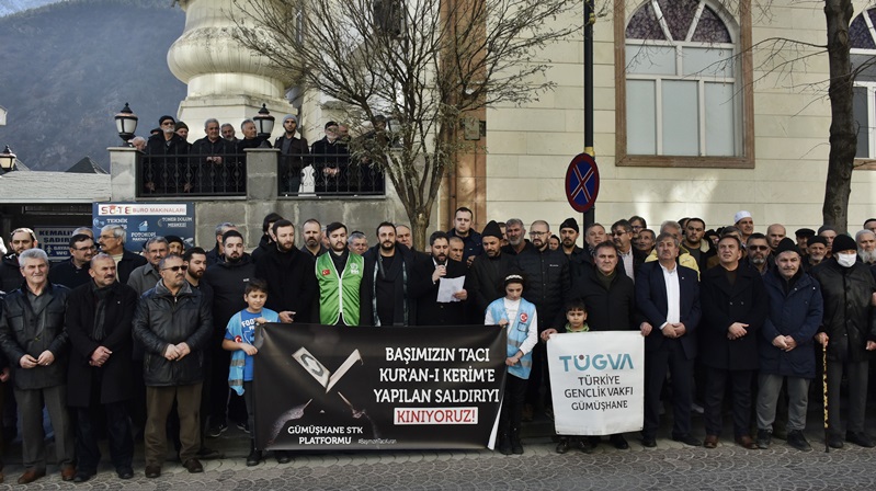 Gümüşhane STK Platformu İsveç’te Kuran-ı Kerim’e yapılan saygısızlığı yaptığı basın