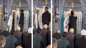 Gümüşhane Üniversitesi’nde okuyan Kamerunlu  genç, bugün Cuma Namazı’nda Gümüşhane Merkez