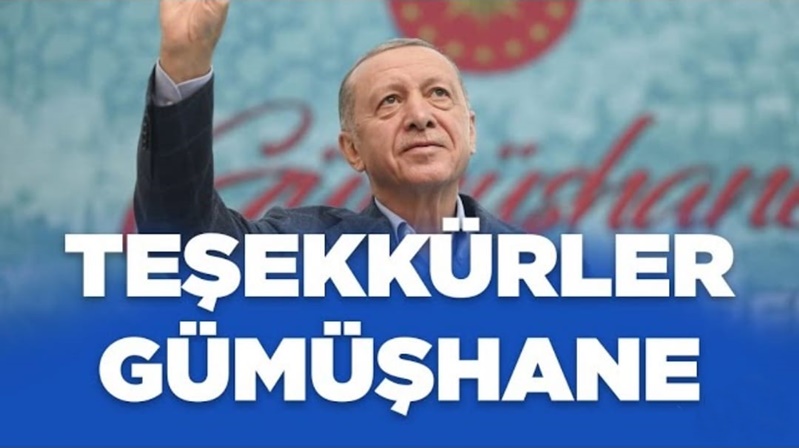 Cumhurbaşkanı Recep Tayyip Erdoğan, 8 Temmuz 2023 Cumartesi günü Gümüşhane