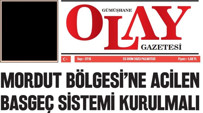 Gümüşhane Olay Gazetesi Haberi / 23.10.2023 Son 30 yıl içinde