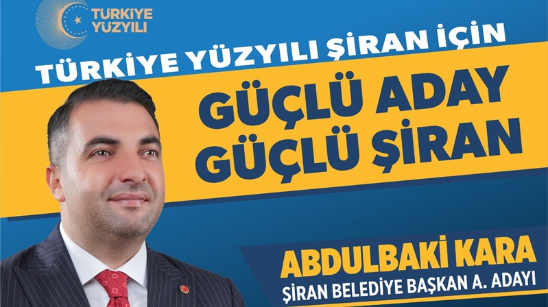 AK Parti Şiran Belediye Başkan Aday Adayı Abdulbaki Kara süreçle