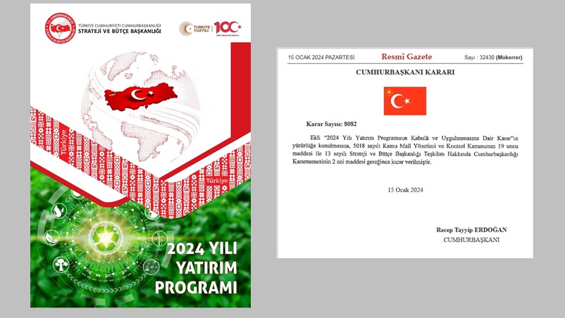 2024 Yılı Yatırım Programı 15 Ocak 2024 tarihli Mükerrer Resmi