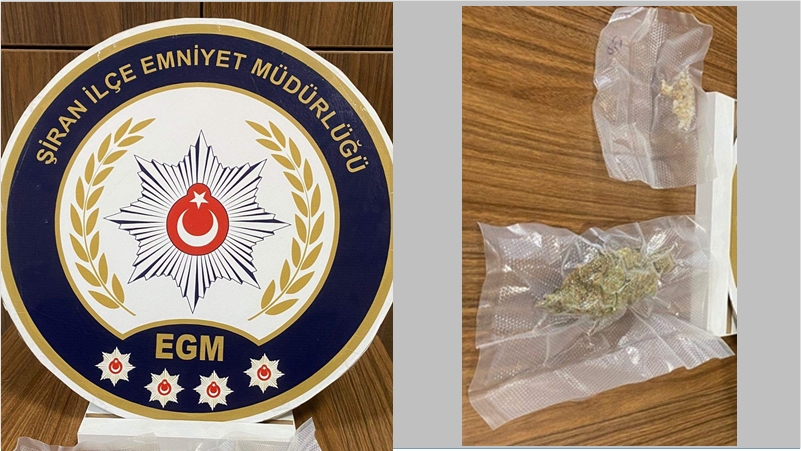 Gümüşhane Emniyet Müdürlüğü’ne bağlı birimlerce uyuşturucu ile mücadele kapsamında yapılan