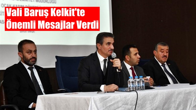 Gümüşhane Valisi Aydın Baruş, 19 Kasım Salı günü Kelkit ilçesinde