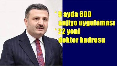 Gümüşhane Devlet Hastanesi Anjiyo ünitesinde 9 ayda 600 hastaya uygulama
