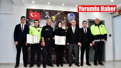 Gümüşhane İl Emniyet Müdürü İsmail Karasakal, göstermiş oldukları başarılı ve